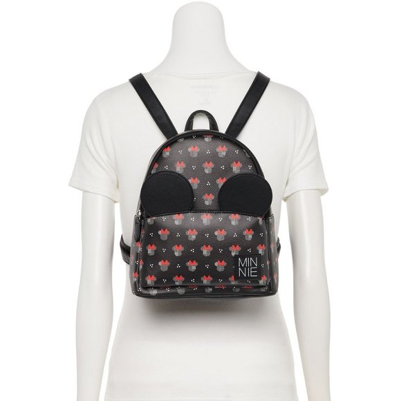 Disney's Minnie Mouse Print Backpack with 3D Ears by Danielle Nicole - Picture 2 of 4